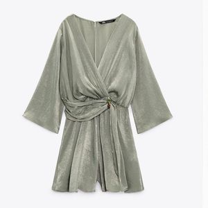 Zara Chainlink Satin Effect Jumpsuit